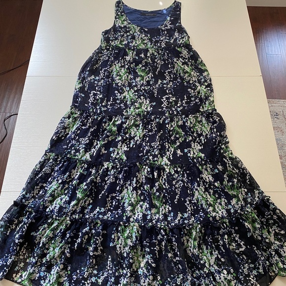 Calvin Klein Jeans Sleeveless Tiered Floral Maxi Dress Size S - Picture 3 of 13